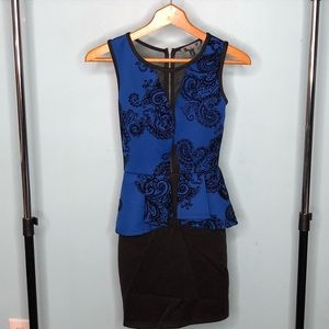 • Paisley • Sheer Back • Peplum • Velvet